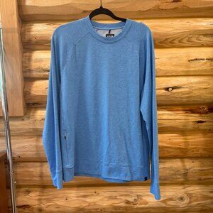 prAna  - Altitude Tracker Crew II Shirt - Men's Medium - Blue